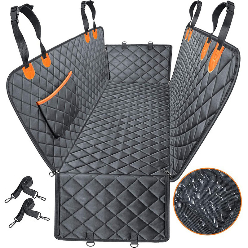 Dog Car Seat Cover for Pets Waterproof Seat Cover Hammock 600D Heavy Duty Scratch Proof Nonslip Durable Soft Back Seat Covers for Cars Trucks and SUVs - PawPaw-Pet