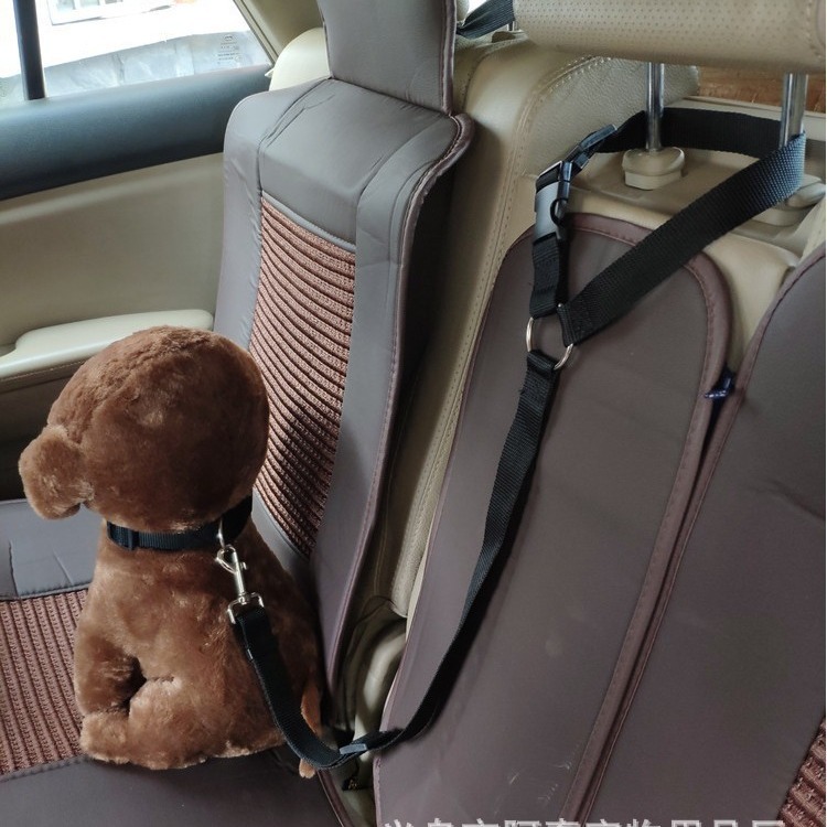2 Pack Pet Seat Belt for Cars: Adjustable Headrest Restraint - Nylon Safety Harness (Dogs & Cats) - PawPaw-Pet