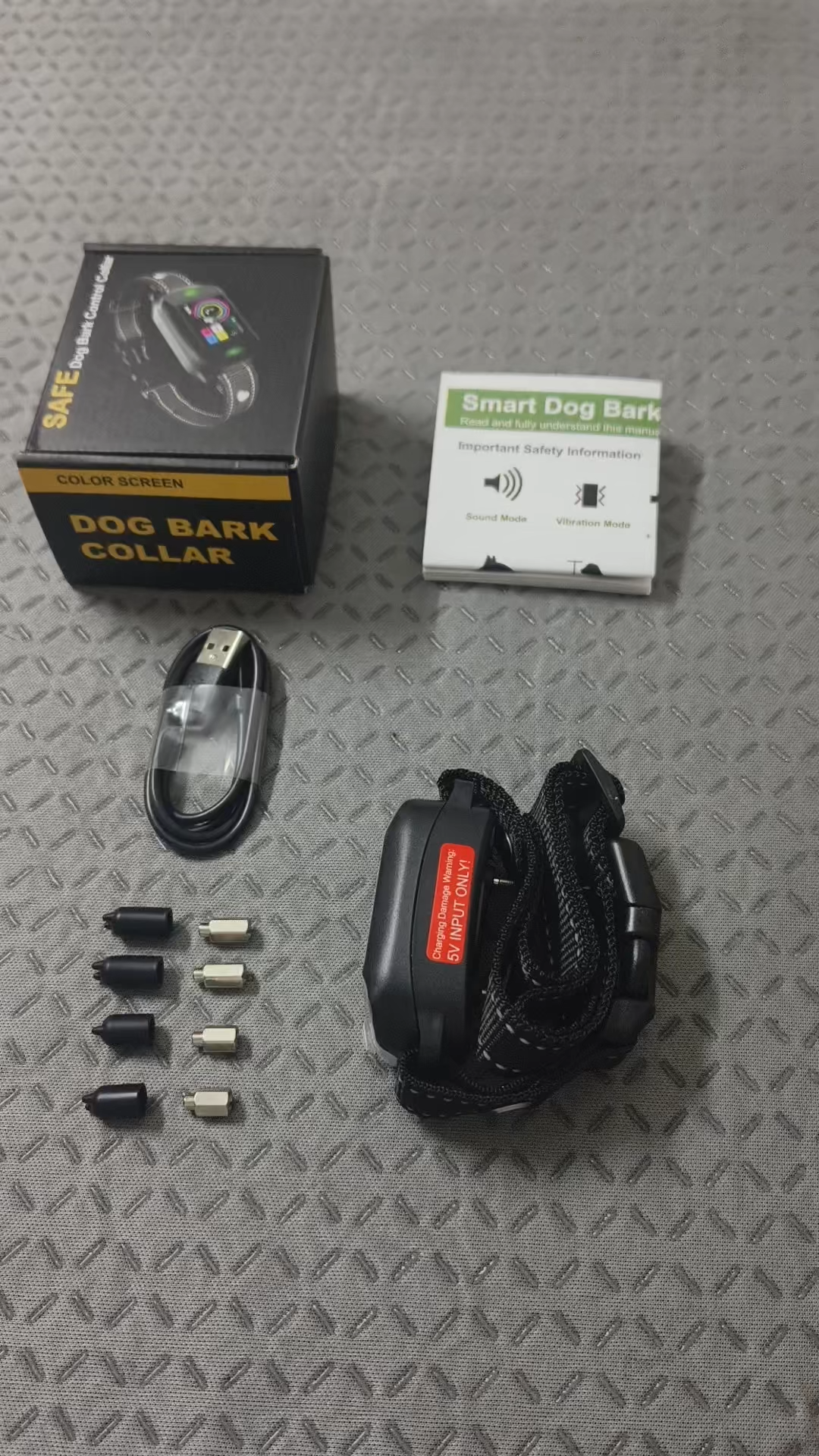 PB30 Dog Bark Collar for Large Medium Small Dogs, Rechargeable Smart Bark Collar, Anti Barking Training Collar with 5 Adjustable Sensitivity Beep Vibration (Black) - PawPaw-Pet