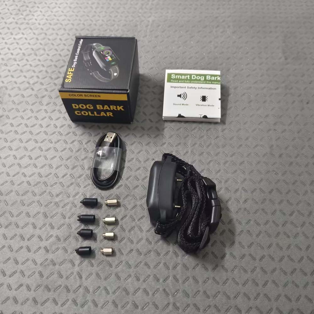 PB30 Dog Bark Collar for Large Medium Small Dogs, Rechargeable Smart Bark Collar, Anti Barking Training Collar with 5 Adjustable Sensitivity Beep Vibration (Black) - PawPaw-Pet